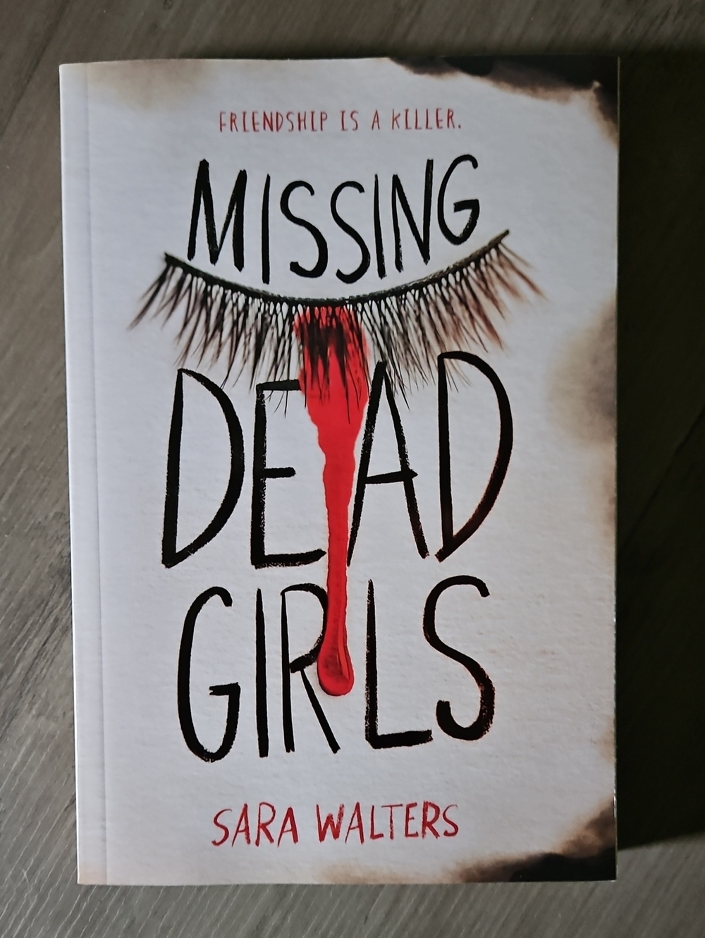 Missing Dead Girls by Sara Walters - White Cover with Red Accent